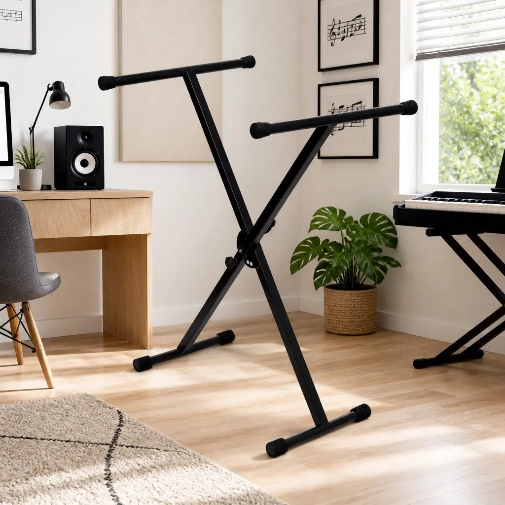 Heavy Duty Adjustable X-Frame Keyboard Stand