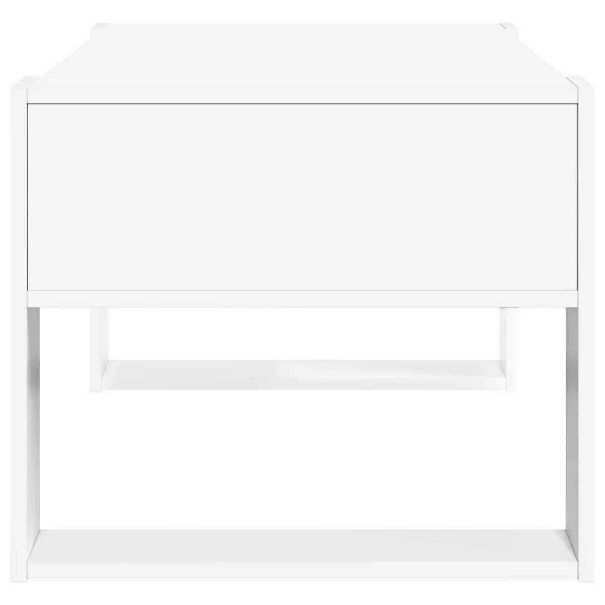 White Coffee Table with Storage 92 x 53 x 45 cm