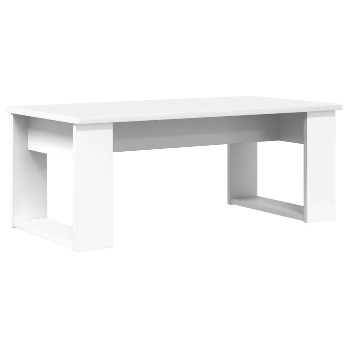Coffee Table Set 2 Pieces White Modern Lounge Living Room Accent Furniture