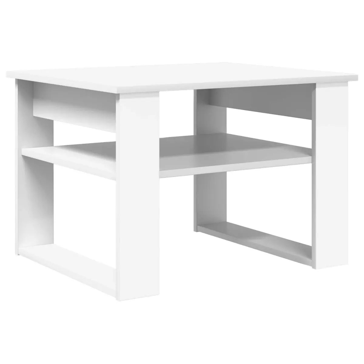 Coffee Table with Storage White Rectangular Modern Living Room Accent Furniture
