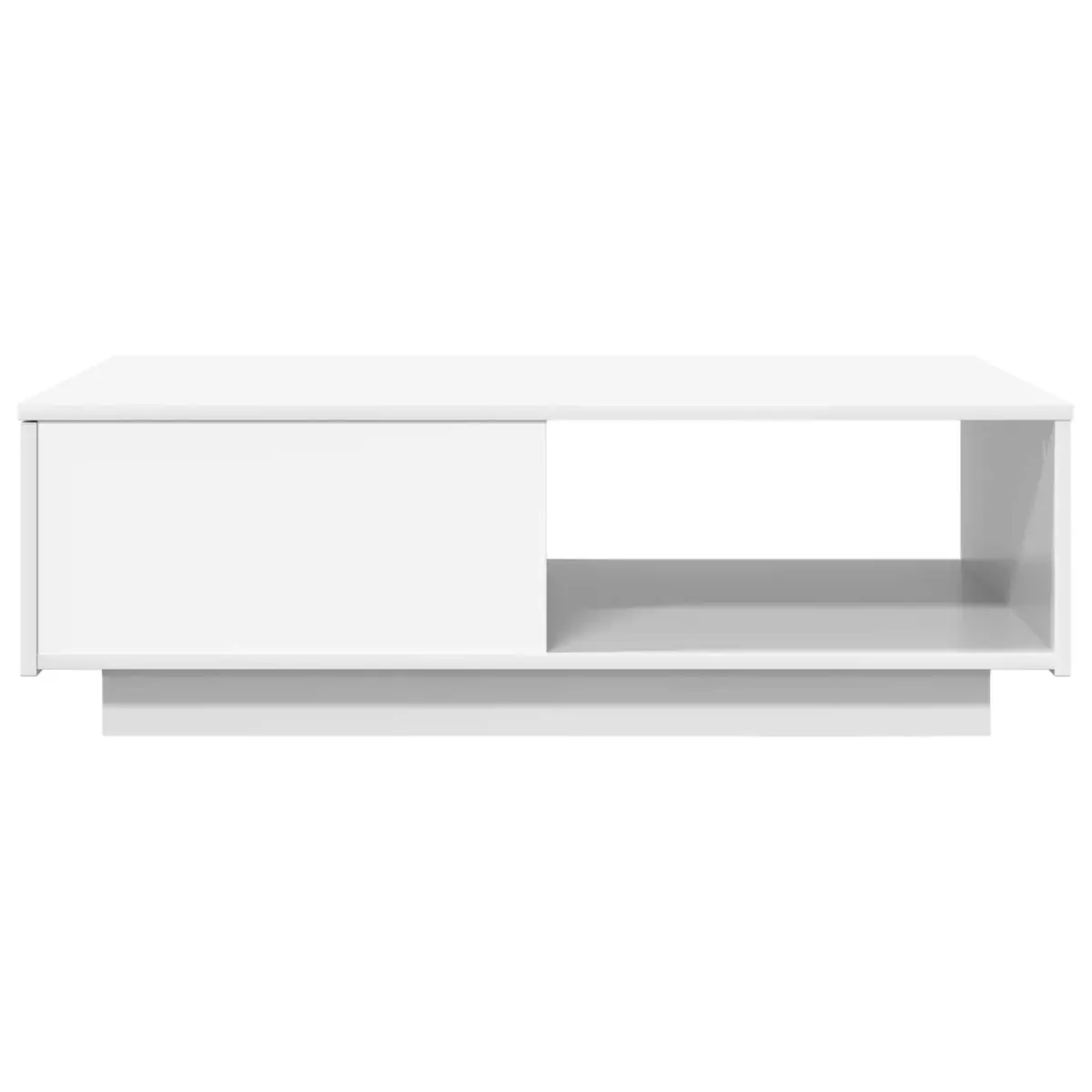 White Rectangular Coffee Table with Storage Drawer