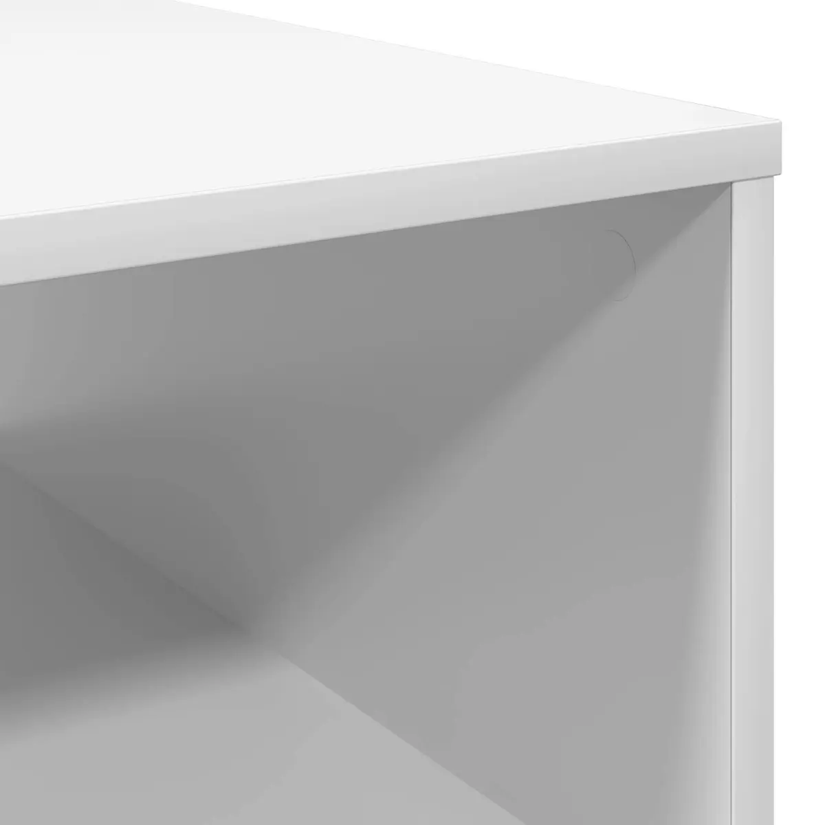 White Rectangular Coffee Table with Storage Drawer