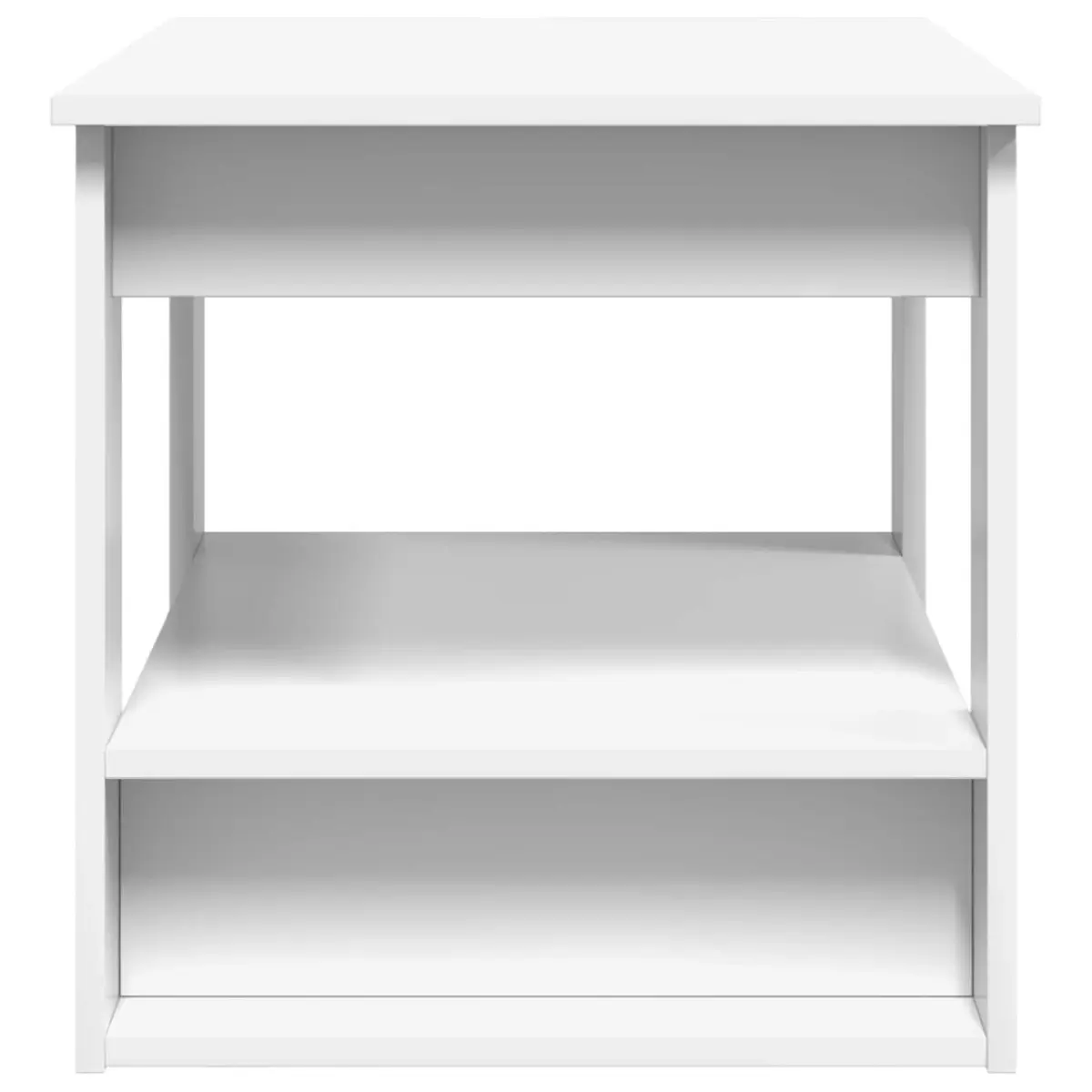 White Coffee Table 72x50x50cm Engineered Wood Modern Living Room Accent