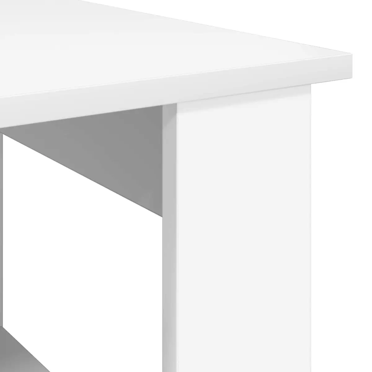 White Coffee Table 72x50x50cm Engineered Wood Modern Living Room Accent