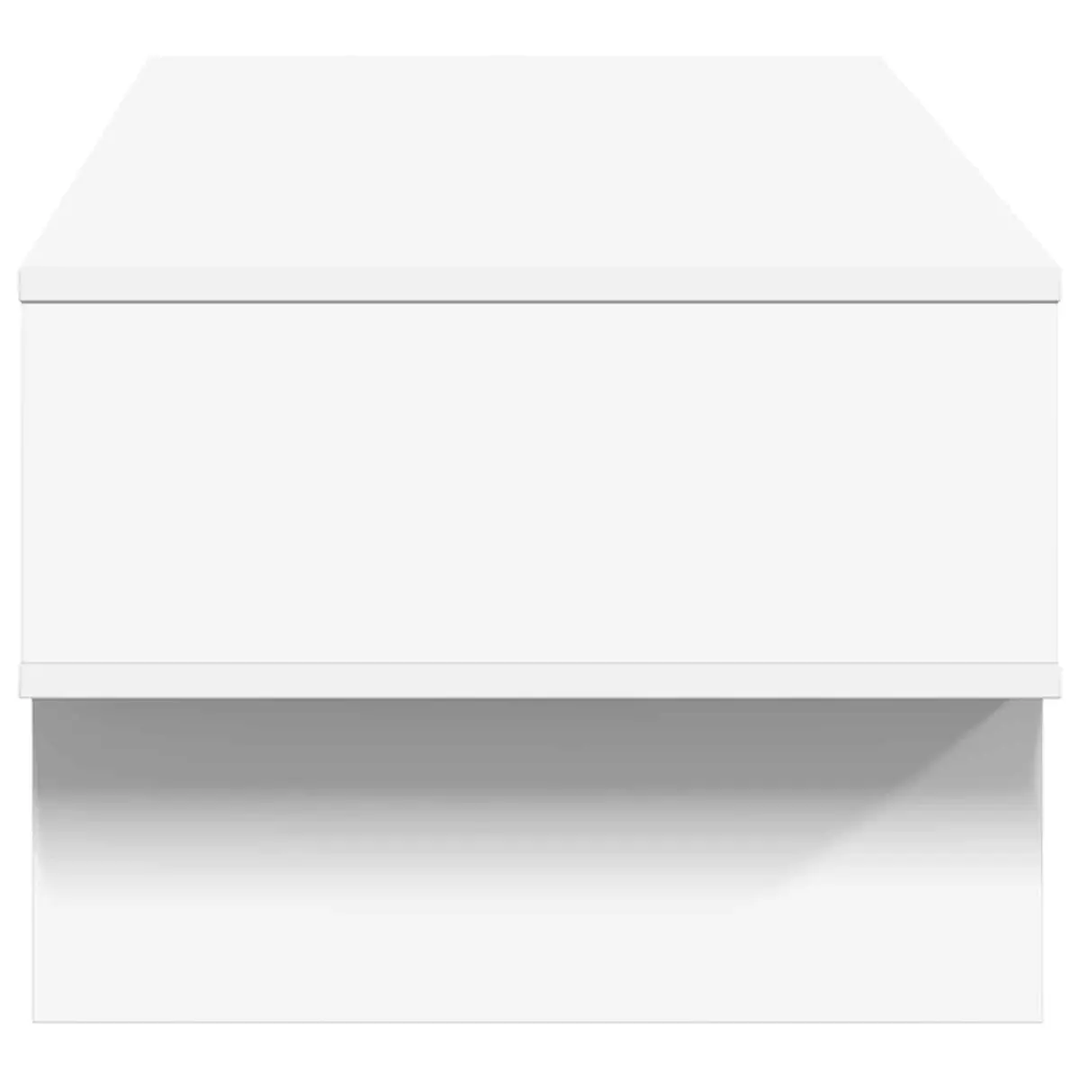 White Coffee Table with Storage Shelves