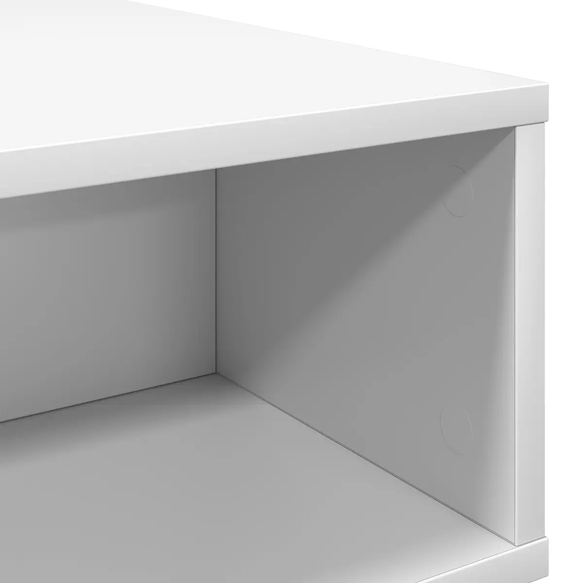 White Coffee Table with Storage Shelves