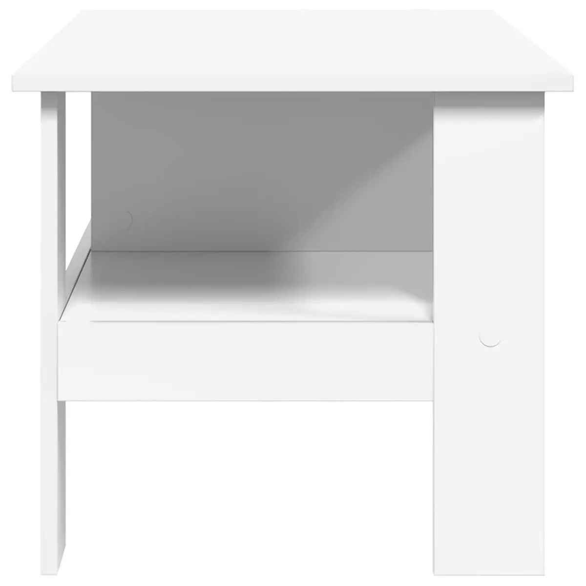 White Coffee Table with Ample Storage for Living Room