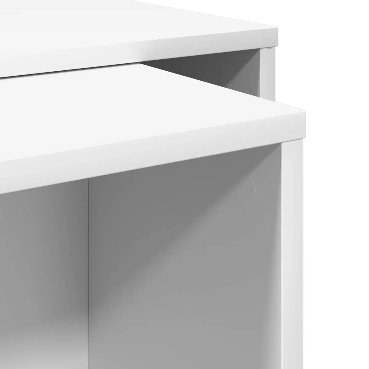 2-Piece Coffee Table Set in White