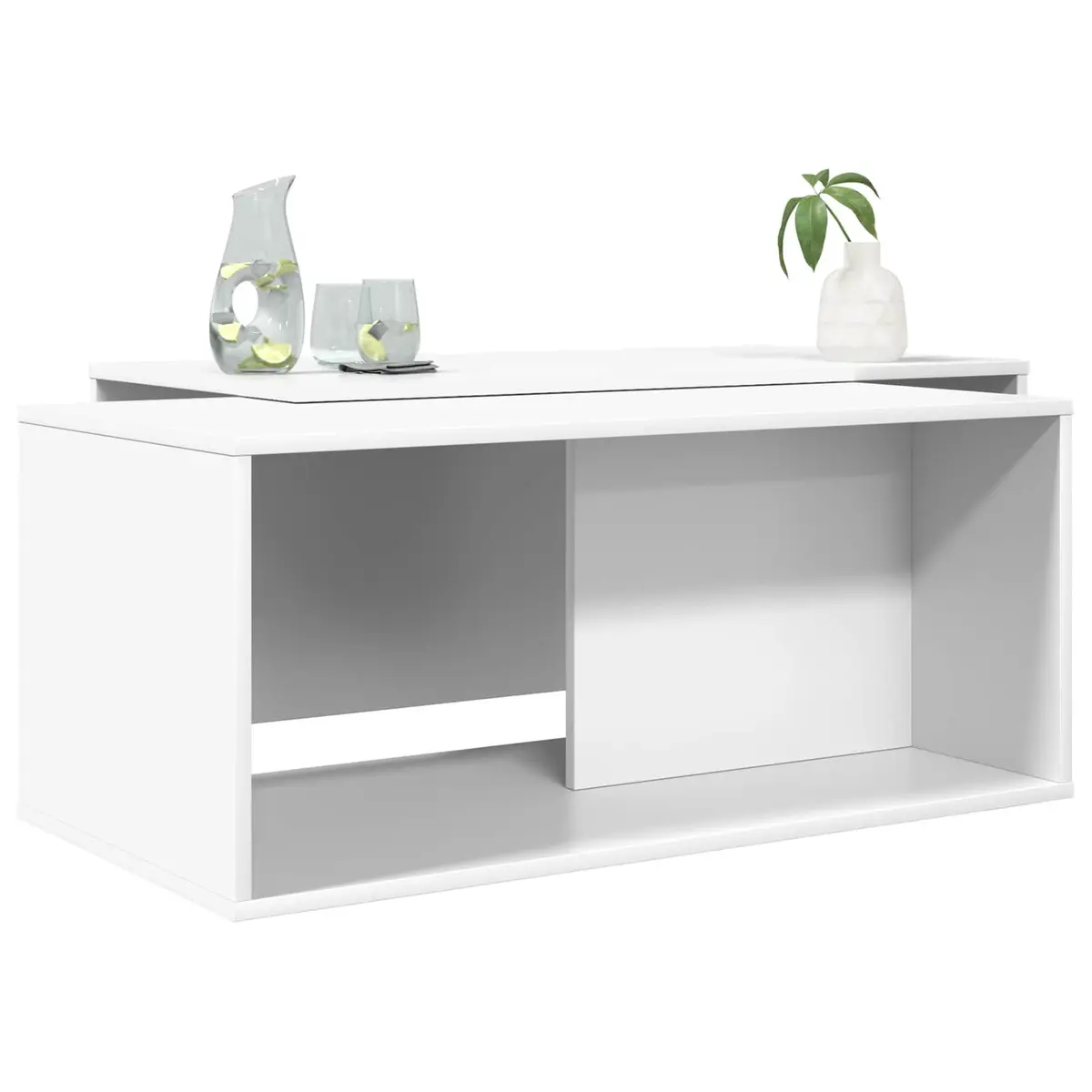 2-Piece Coffee Table Set in White