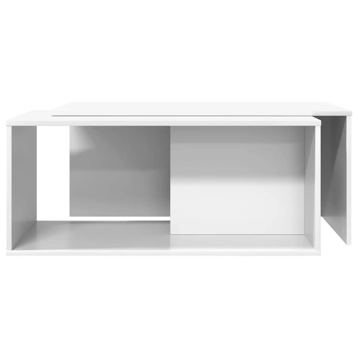 2-Piece Coffee Table Set in White