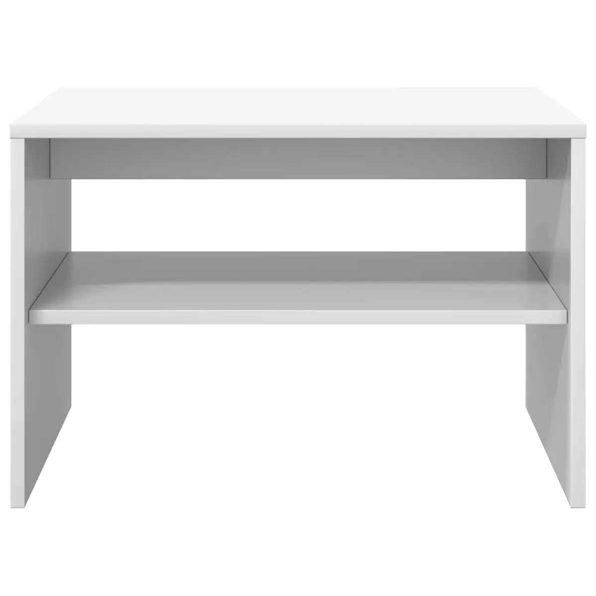 White Rectangular Coffee Table with Storage