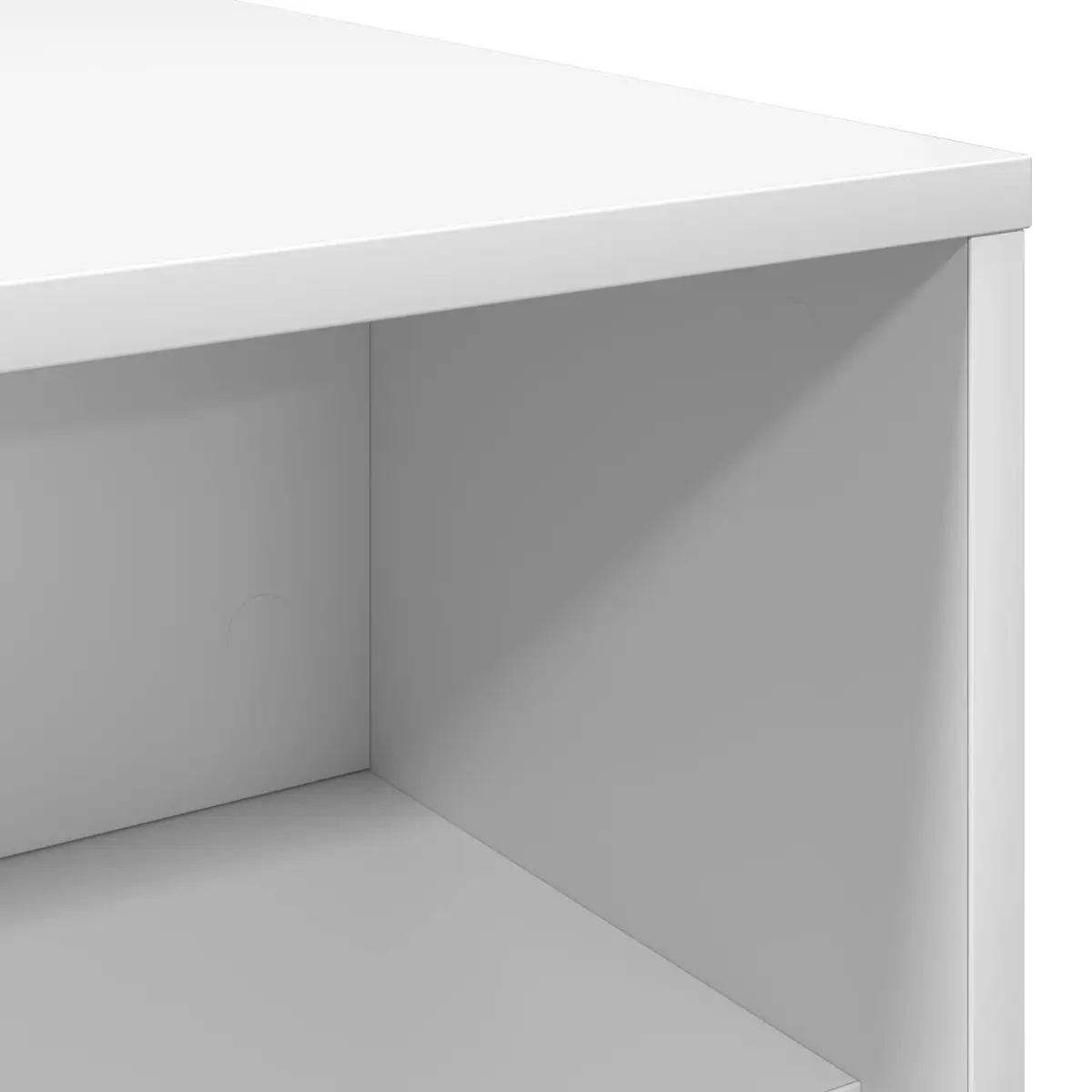 White Rectangular Coffee Table with Storage