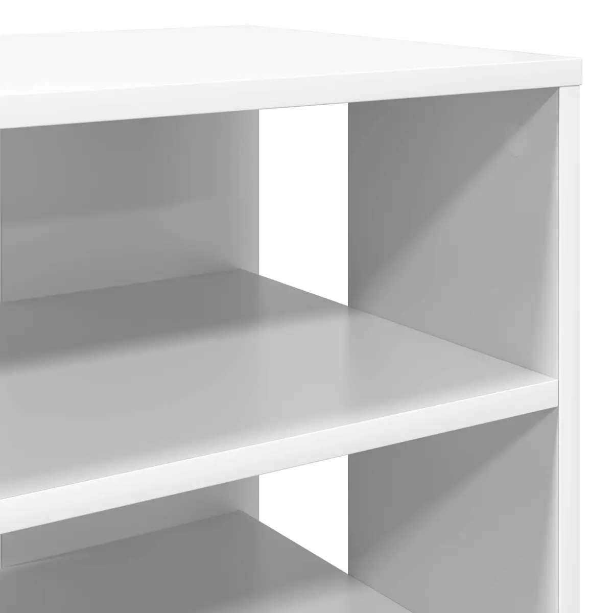 Shoe Cabinet with Shelf 2 pcs White Storage Organiser Modern Hallway Entryway