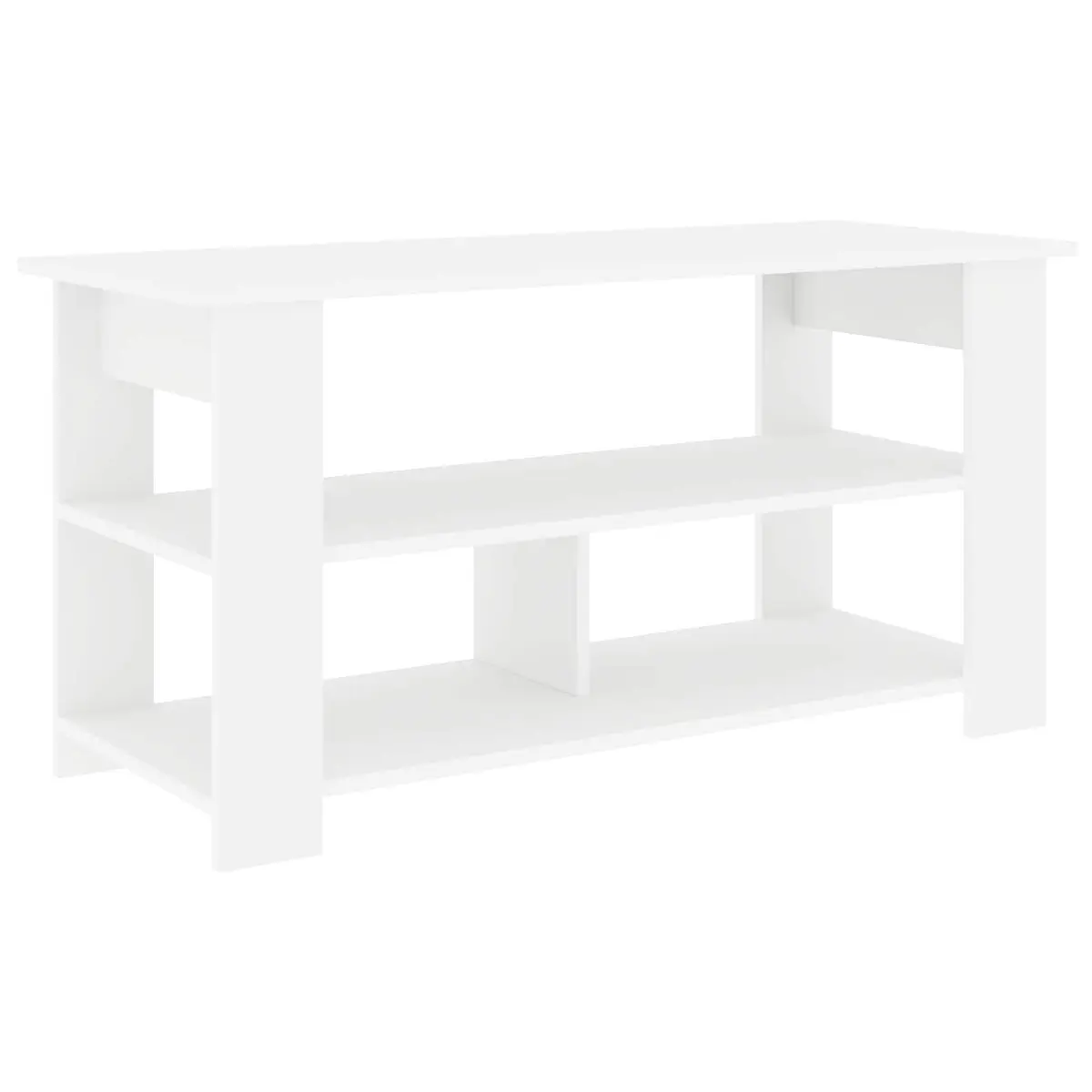 White TV Stand Modern Design Living Room Media Storage Unit 100x40x50cm