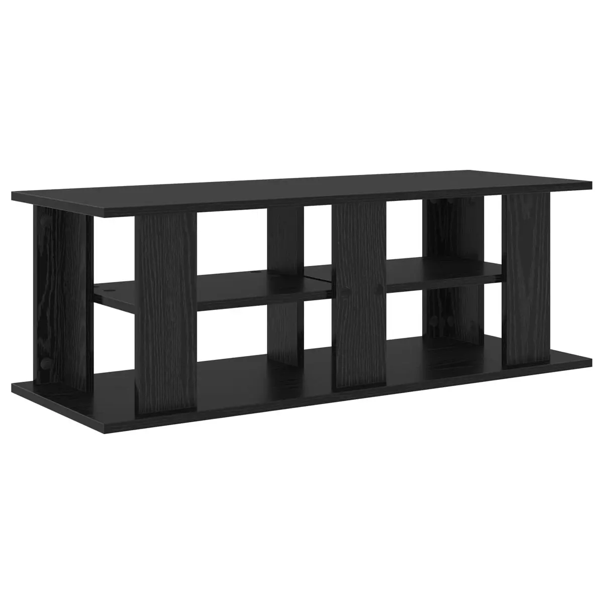 TV Stand Modern Living Room Media Console Storage Black Oak 96cm Width Lounge
