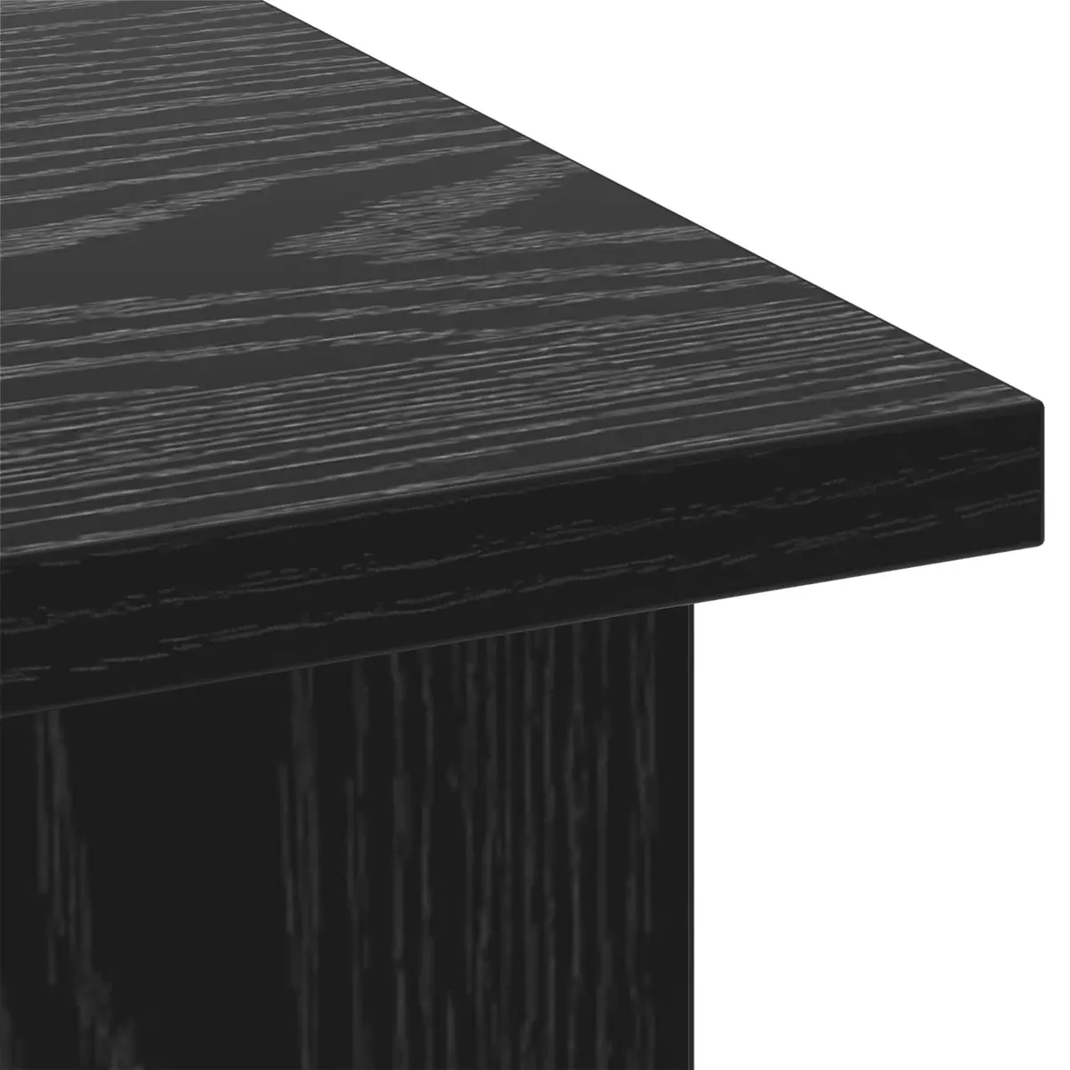 TV Stand Modern Living Room Media Console Storage Black Oak 96cm Width Lounge