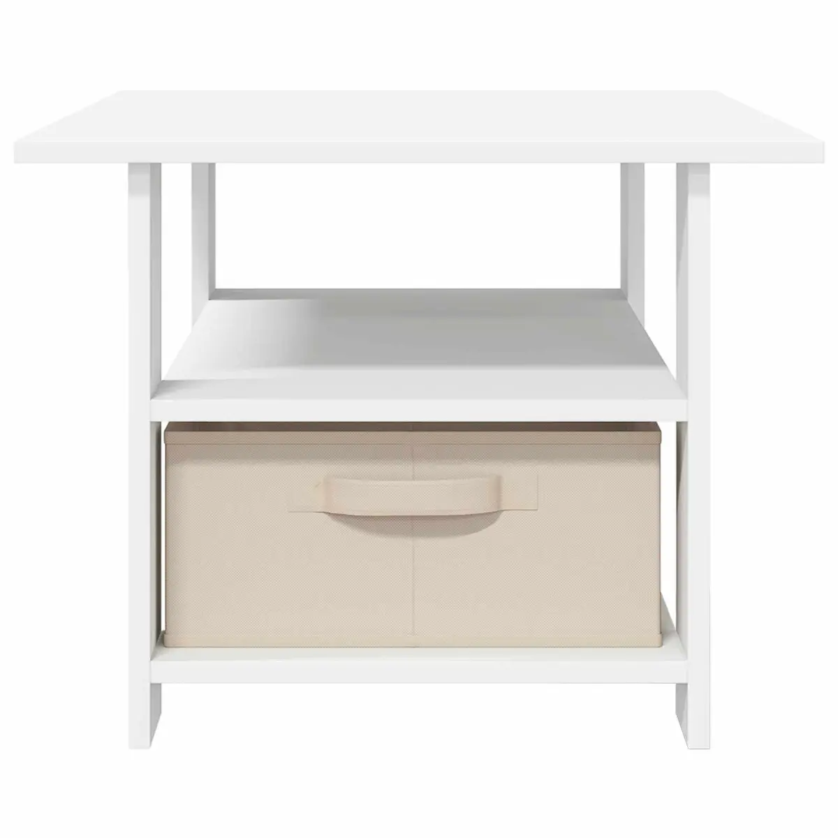 White Coffee Table with Storage Drawer