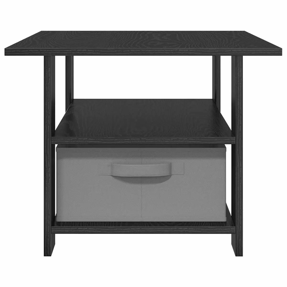 Black Coffee Table with Engineered Wood Construction