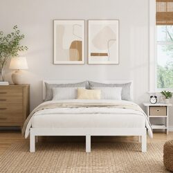 Bedside Table 2 pcs White Modern Bedroom Nightstand Storage Drawer Shelf Compact