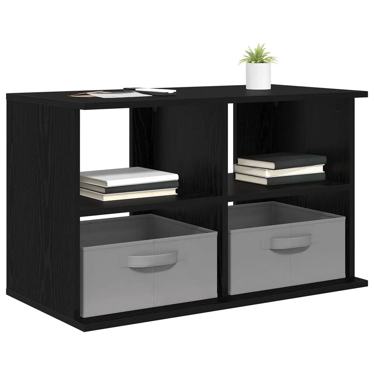 TV Stand Engineered Wood 79x40x48cm Black