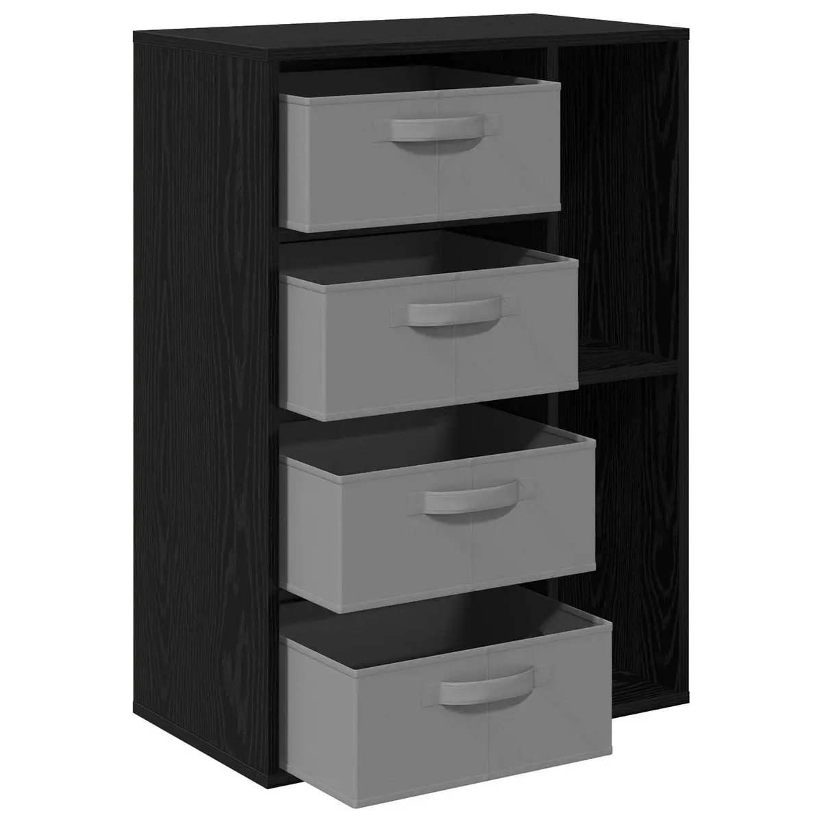 Black Oak Modern Sideboard Storage Cabinet