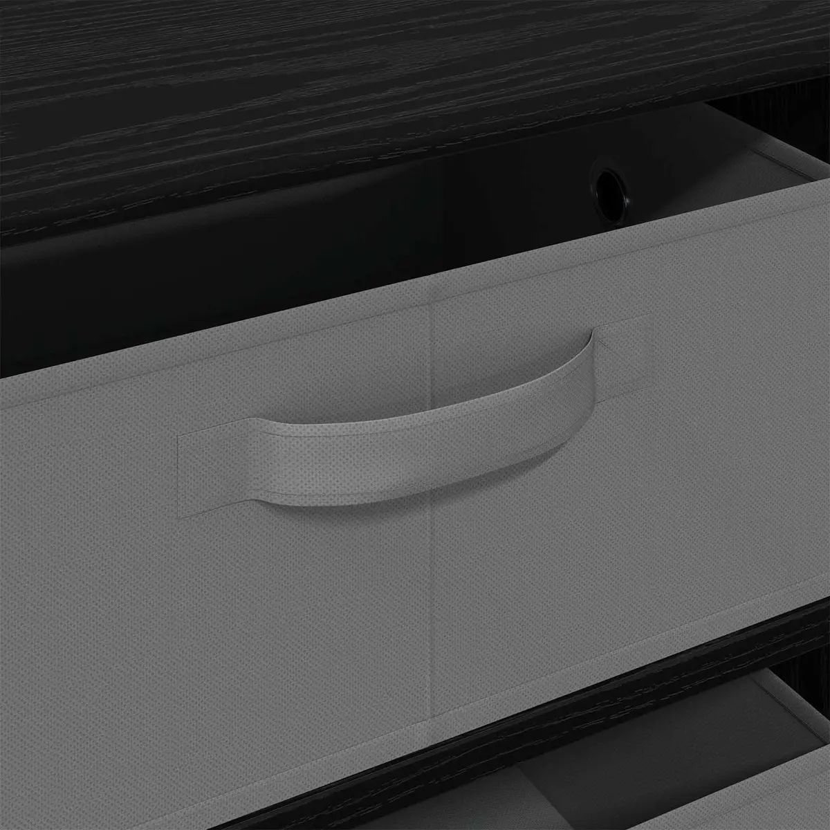 Black Oak Modern Sideboard Storage Cabinet