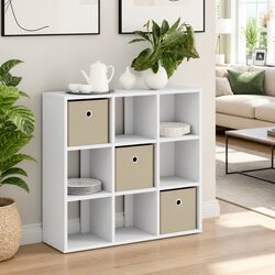 Durable White Storage Sideboard with Modern Drawer Design