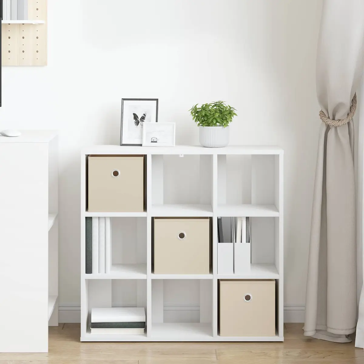 Sideboard White Storage Cabinet with Drawer Modern Living Room Furniture