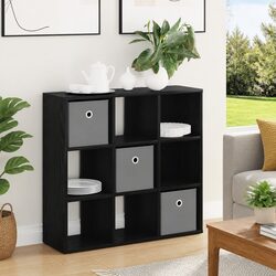 Modern Black Oak Sideboard with Drawer and Shelves