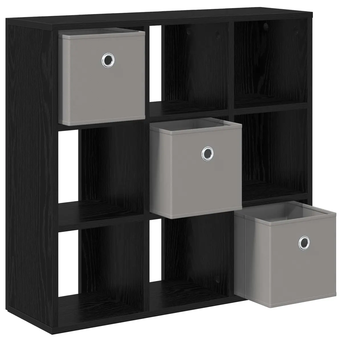 Black Oak Sideboard with Drawer and Shelves