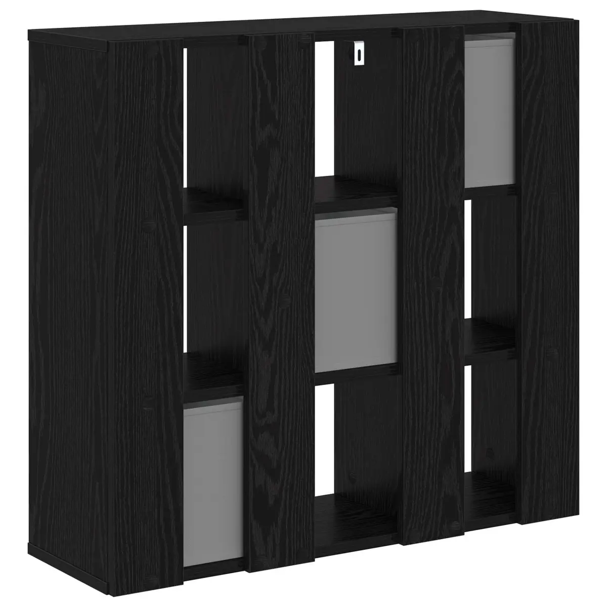 Black Oak Sideboard with Drawer and Shelves