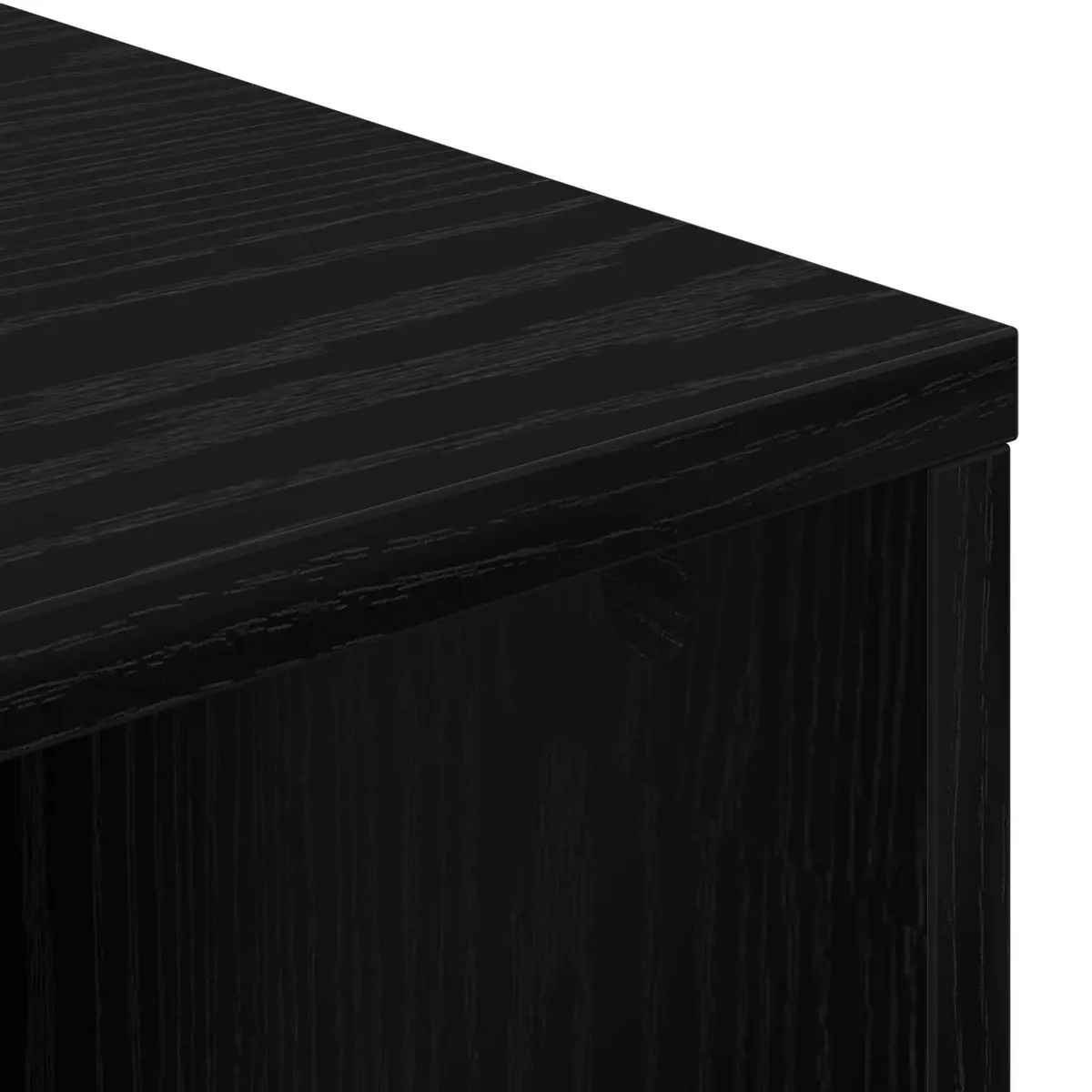 Black Oak Sideboard with Drawer and Shelves