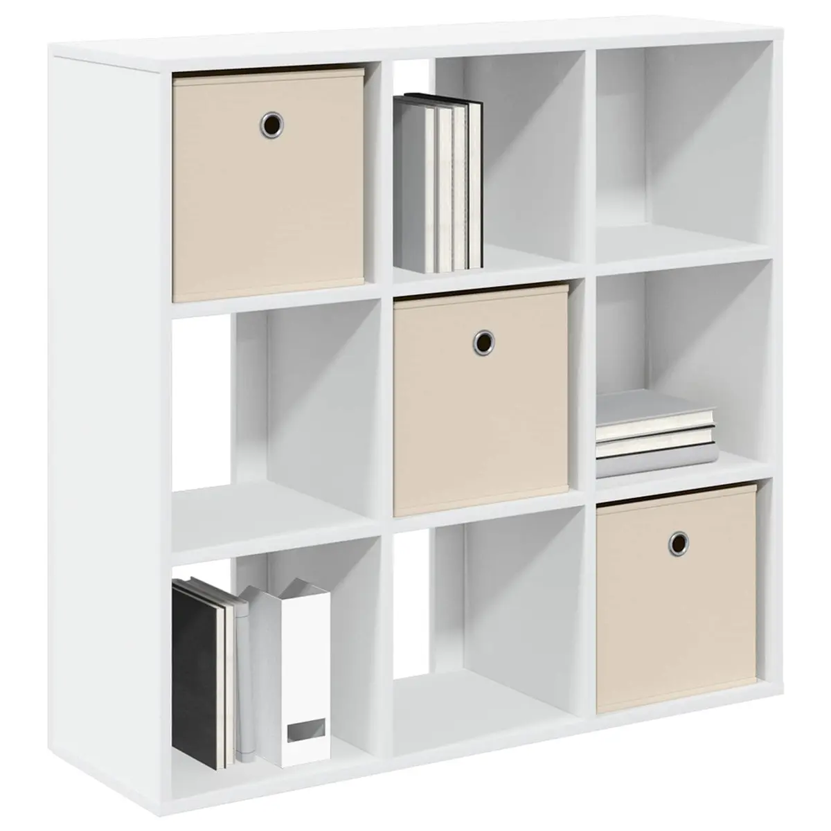 White Sideboard Storage Cabinet 88.5 x 29 x 84.5 cm Living Room Buffet Furniture