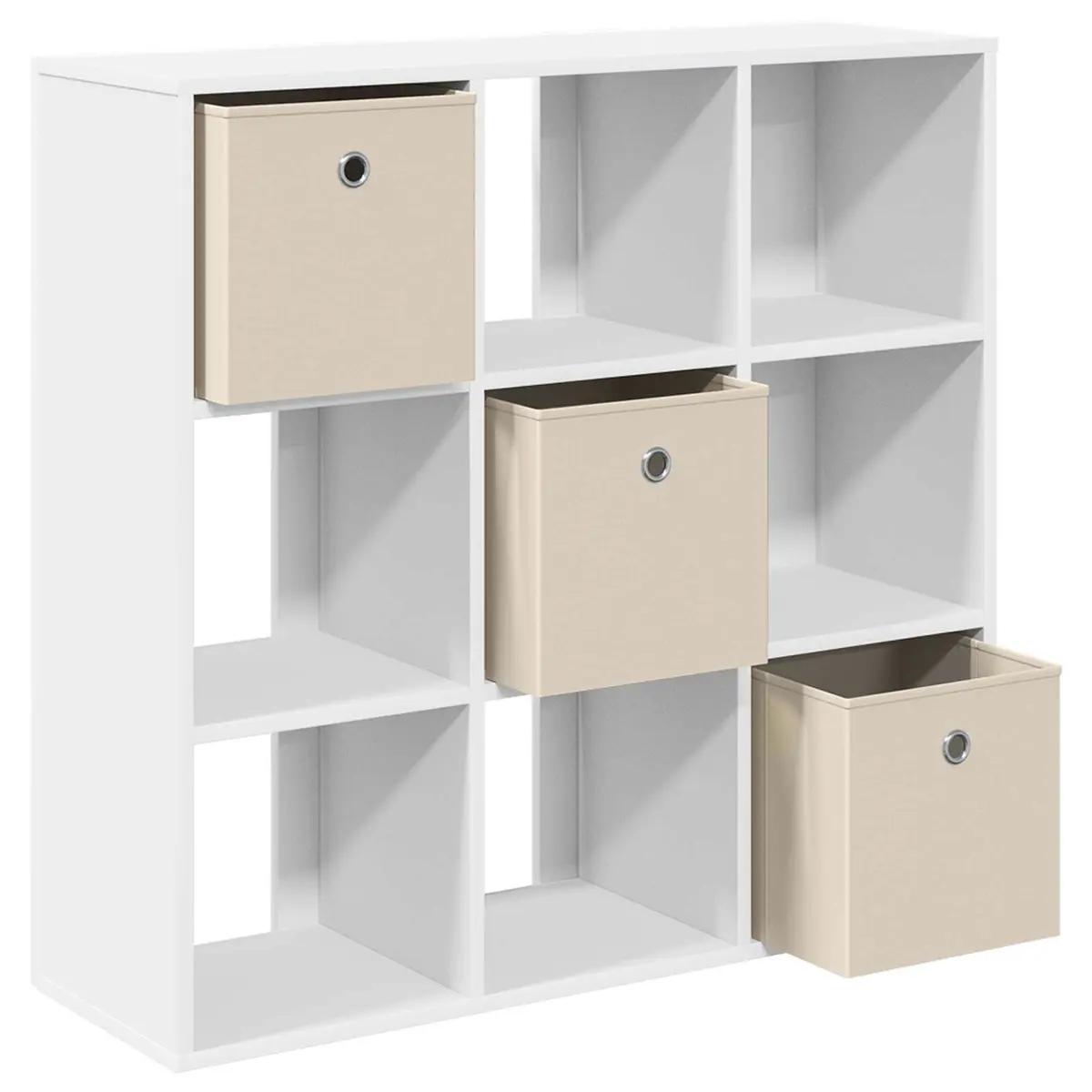 White Sideboard Storage Cabinet 88.5 x 29 x 84.5 cm Living Room Buffet Furniture