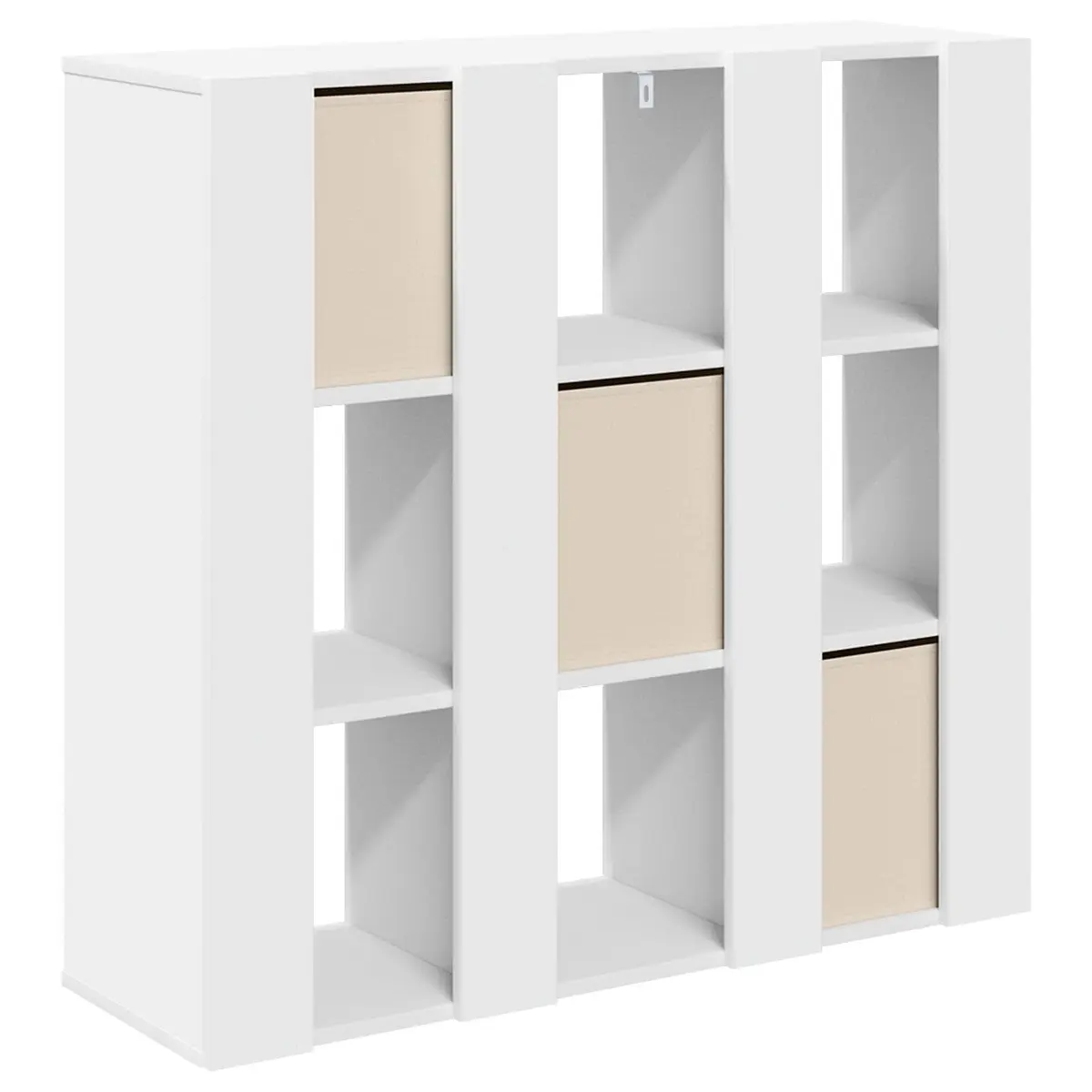 White Sideboard Storage Cabinet 88.5 x 29 x 84.5 cm Living Room Buffet Furniture