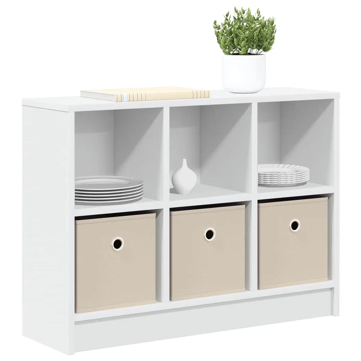 White Freestanding Sideboard Storage Cabinet