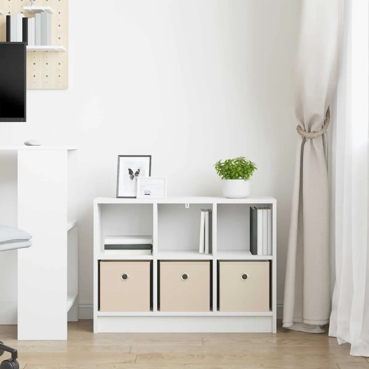 White Freestanding Sideboard Storage Cabinet