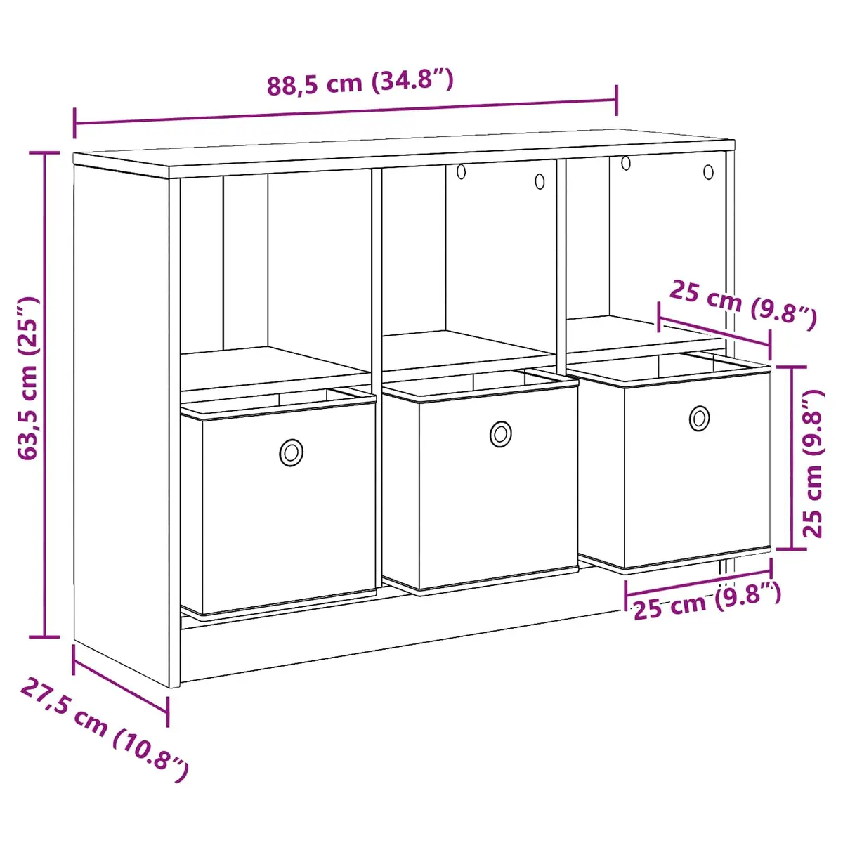 White Sideboard with Drawer for Storage