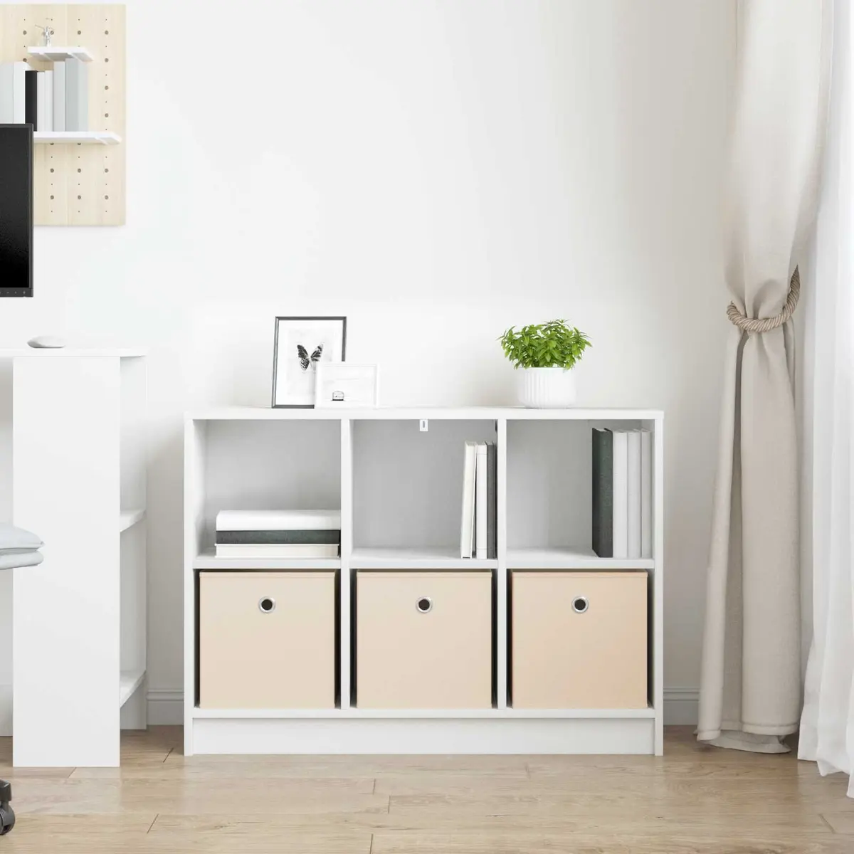 White Sideboard with Drawer for Storage