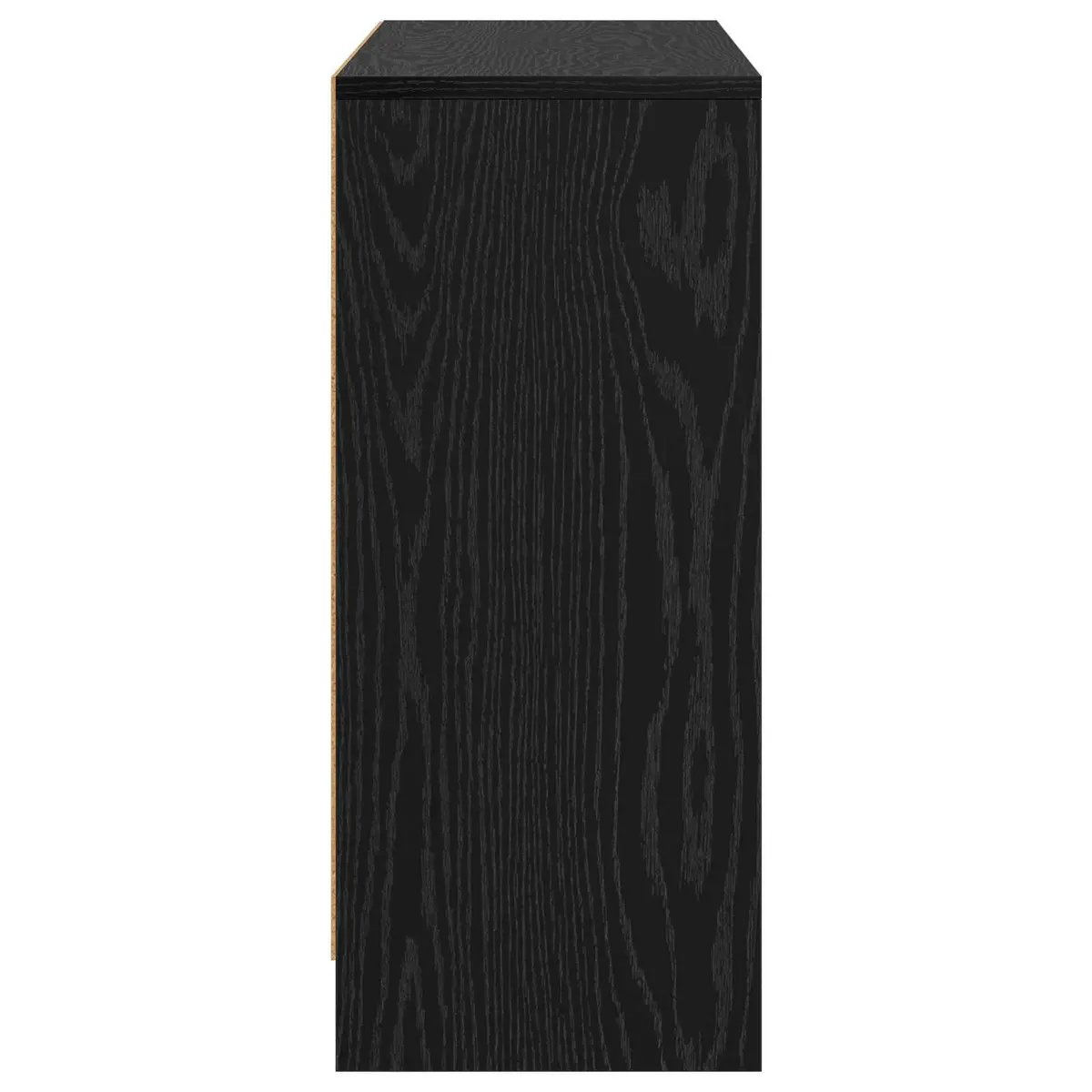 Black Oak Sideboard with Drawer Modern Storage Cabinet Living Room Furniture