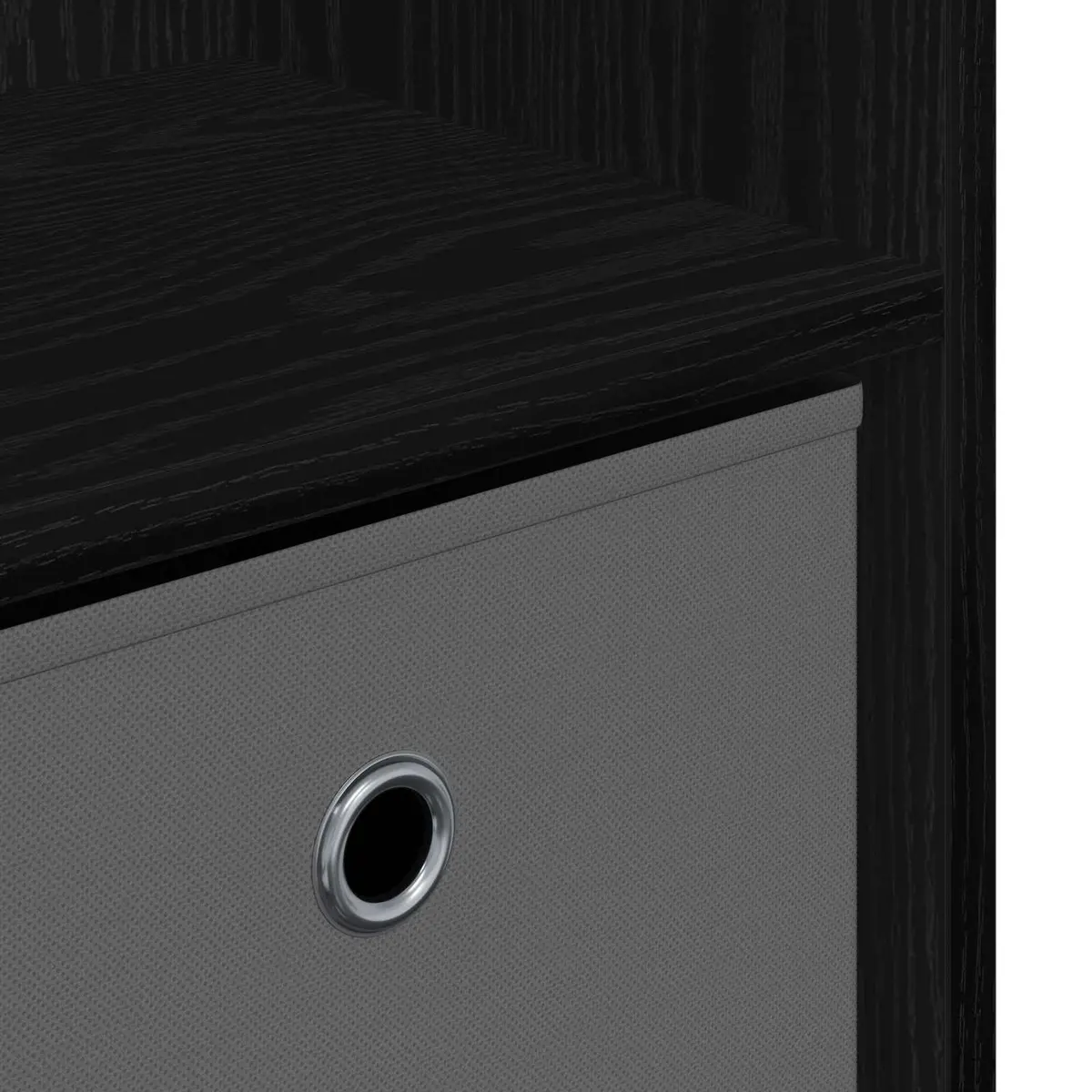 Black Oak Sideboard with Drawer Modern Storage Cabinet Living Room Furniture