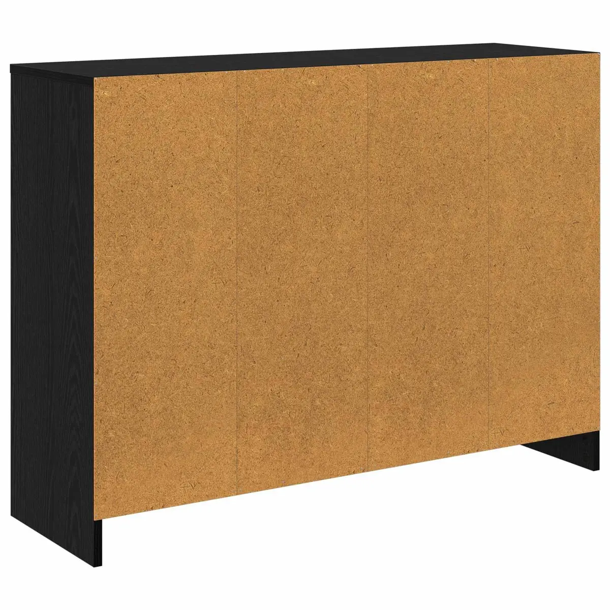 Black Oak Sideboard Storage Cabinet with Shelving