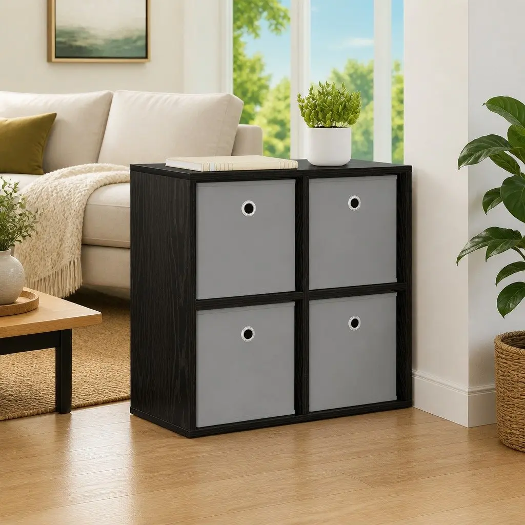 Sideboard Engineered Wood 59.5 x 27 x 57 cm Black
