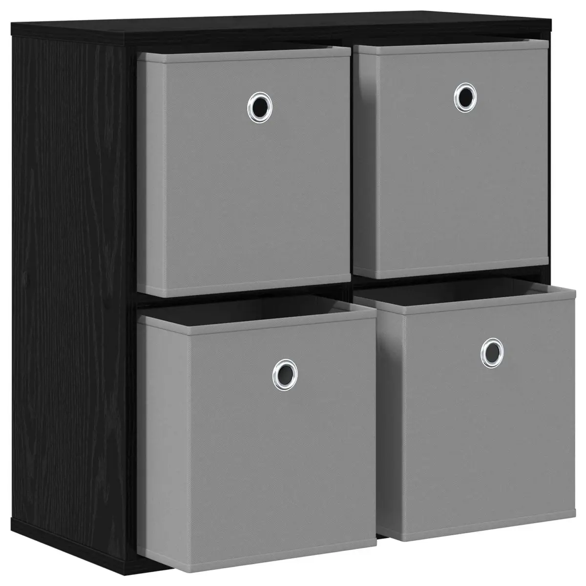 Sideboard Engineered Wood 59.5 x 27 x 57 cm Black