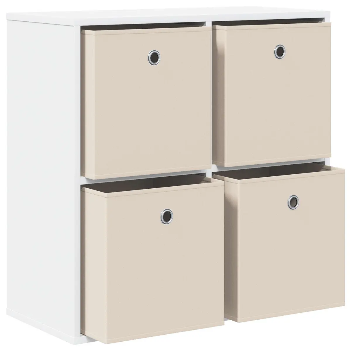 White Sideboard with Drawer Modern Storage Cabinet Living Room Furniture 68.5cm