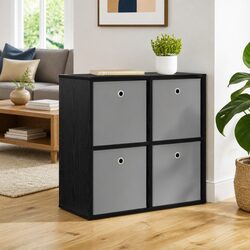 Modern Black Sideboard with Drawer and Storage Shelves