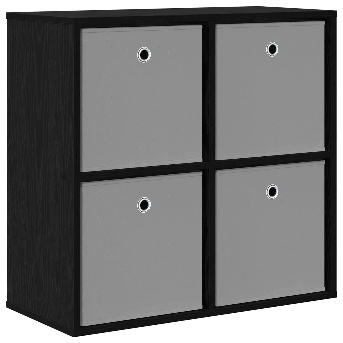 Black Sideboard with Drawer and Storage Shelves