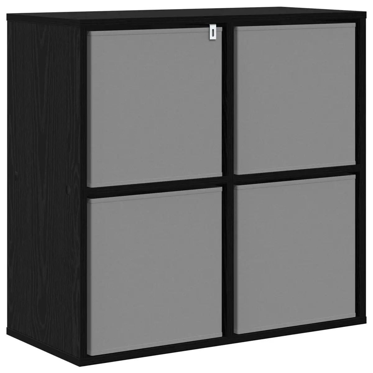 Black Sideboard with Drawer and Storage Shelves