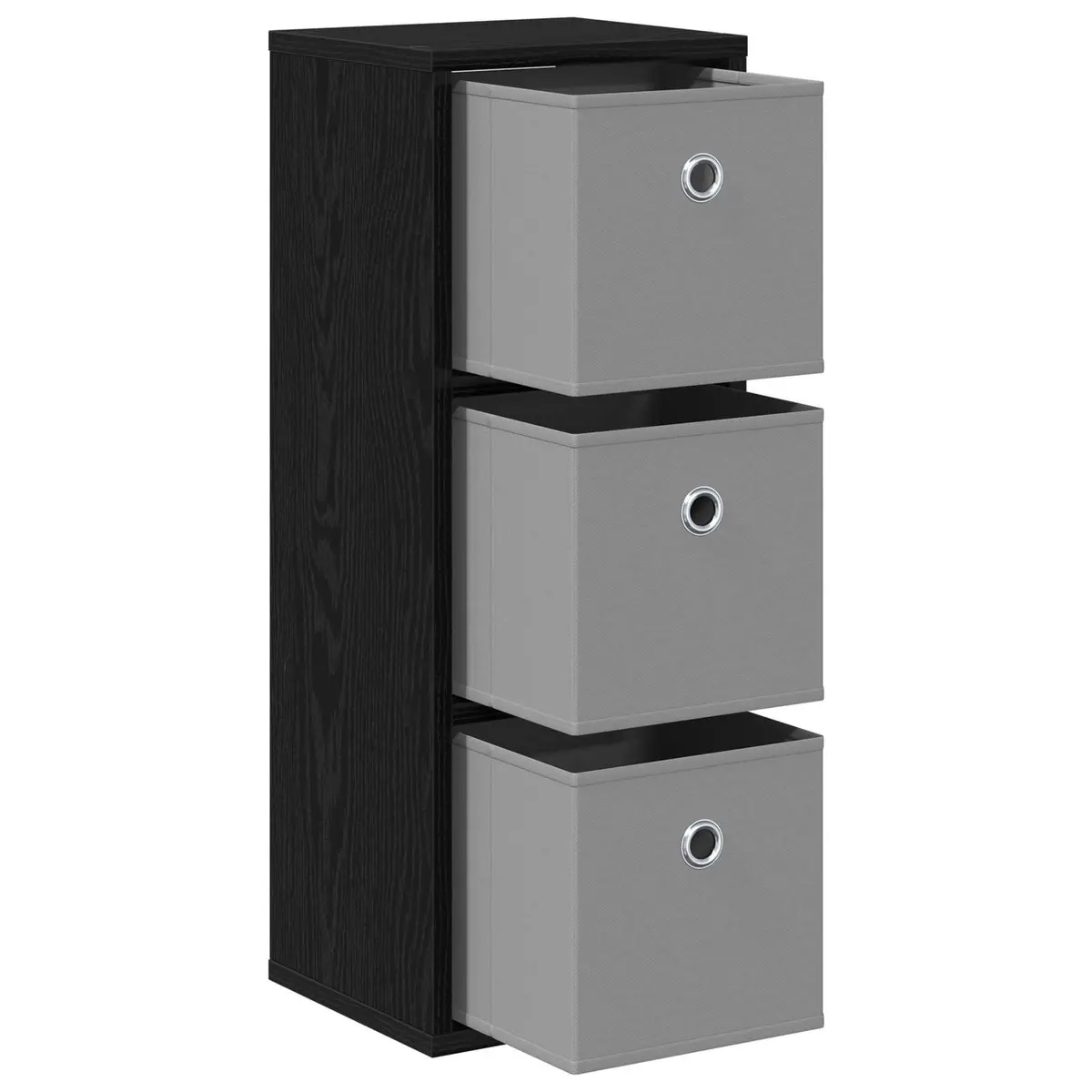 Sideboard with Drawer Black Oak Modern Storage Cabinet Living Room Furniture