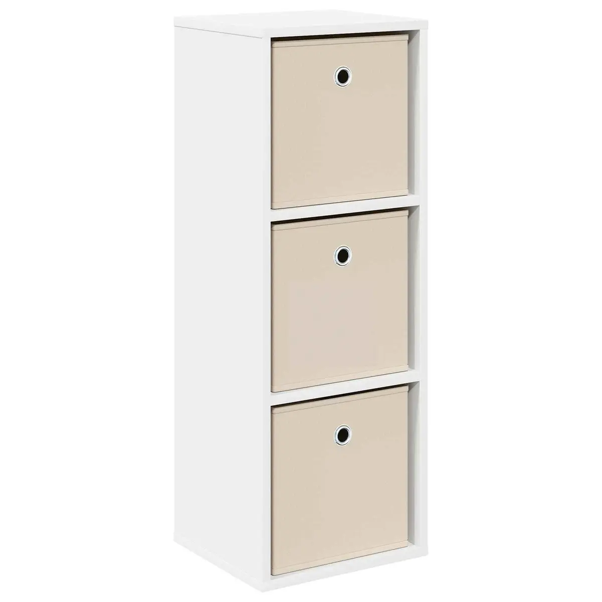 White Sideboard with Drawer and Shelves